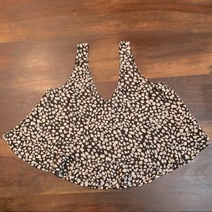 Bar III Dalmatian print crop top